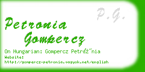 petronia gompercz business card